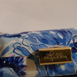 Lilly Puultzer Floral Blue Clutch Bag